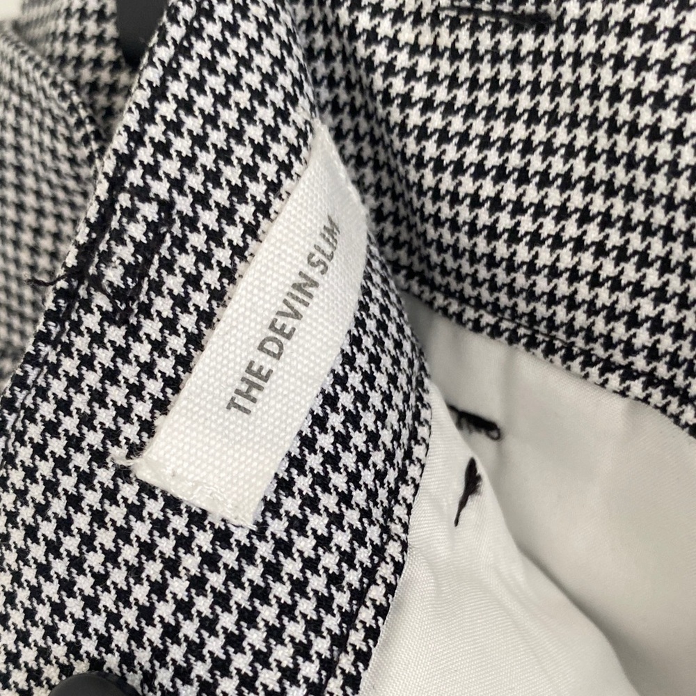LOFT Devin Slim Black and White Houndstooth Pants - Picture 5 of 8